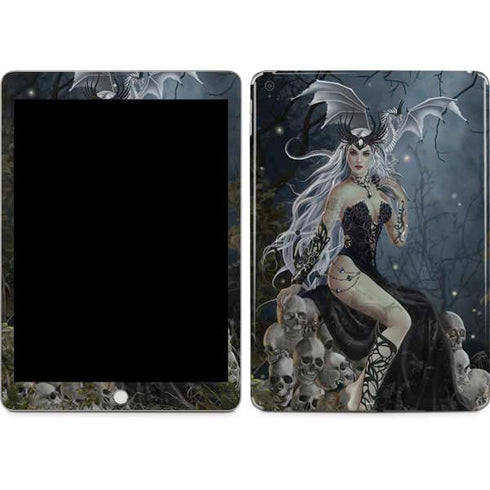 Gothic Queen with Silver Dragon by Nene Thomas Apple iPad Skin