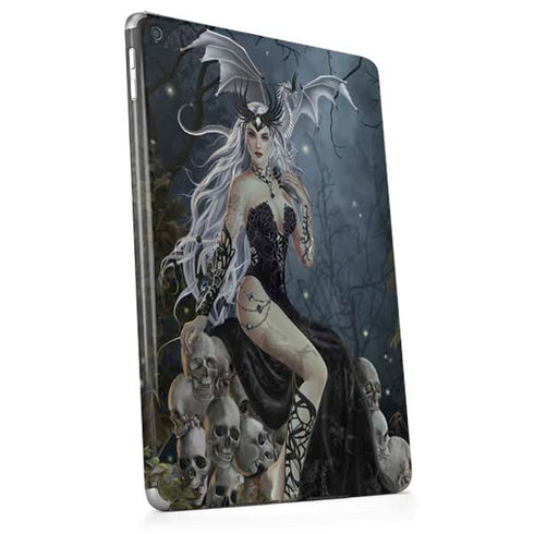 Gothic Queen with Silver Dragon by Nene Thomas Apple iPad Skin