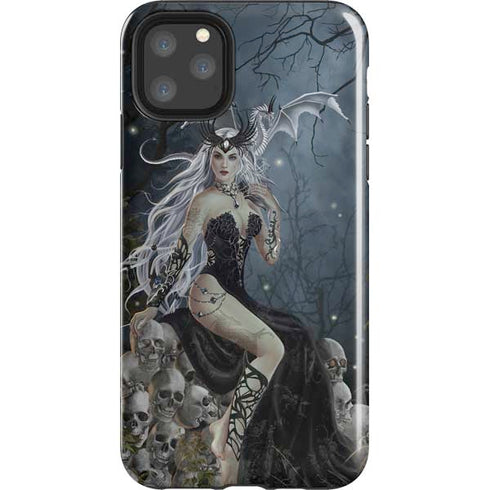 Gothic Queen with Silver Dragon by Nene Thomas iPhone Cases