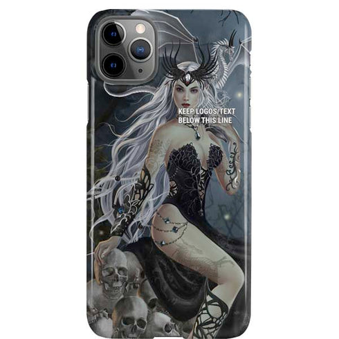 Gothic Queen with Silver Dragon by Nene Thomas iPhone Cases