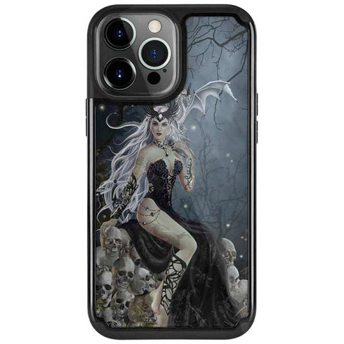 Gothic Queen with Silver Dragon by Nene Thomas iPhone Cases