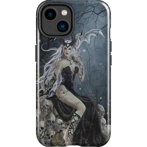Gothic Queen with Silver Dragon by Nene Thomas iPhone 15 Impact Case