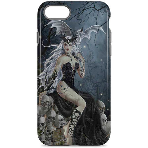 Gothic Queen with Silver Dragon by Nene Thomas iPhone Cases