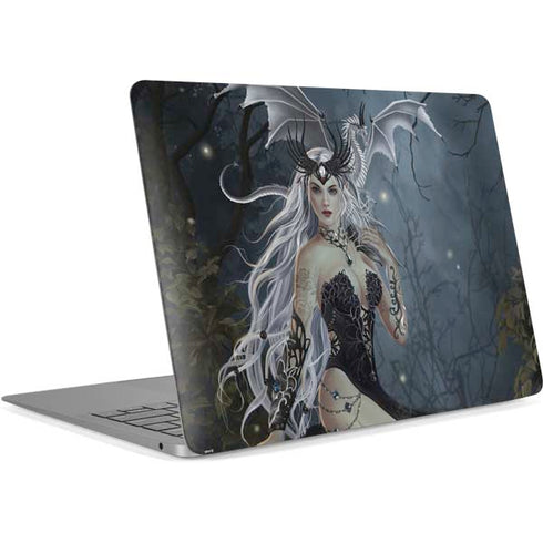 Gothic Queen with Silver Dragon by Nene Thomas Apple MacBook Air Skin