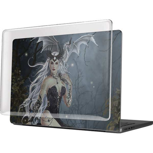 Gothic Queen with Silver Dragon by Nene Thomas MacBook Pro 14in (2021-24) Case plus Skin