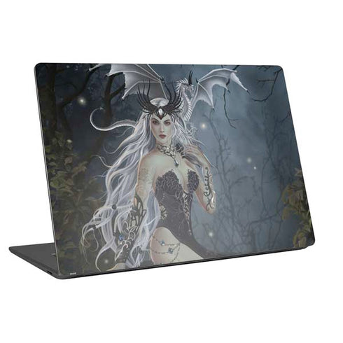 Gothic Queen with Silver Dragon by Nene Thomas Laptop Skins