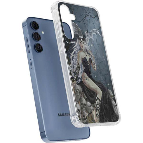 Gothic Queen with Silver Dragon by Nene Thomas Galaxy A35 5G Clear Case
