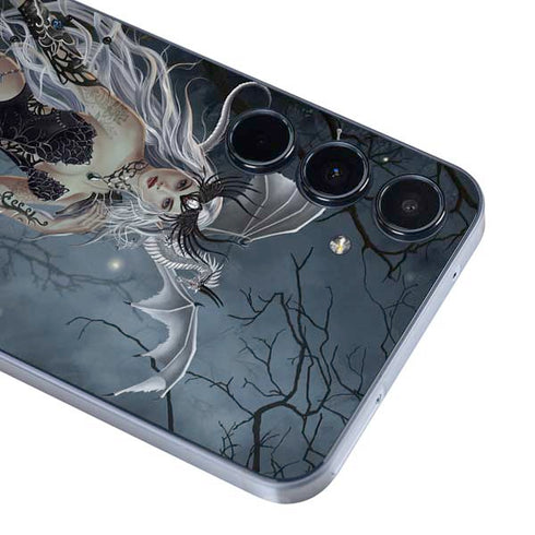 Gothic Queen with Silver Dragon by Nene Thomas Galaxy A35 5G Skin