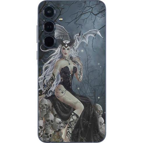 Gothic Queen with Silver Dragon by Nene Thomas Galaxy A55 5G Skin