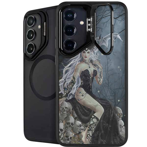 Gothic Queen with Silver Dragon by Nene Thomas Galaxy S25 Kickstand Case