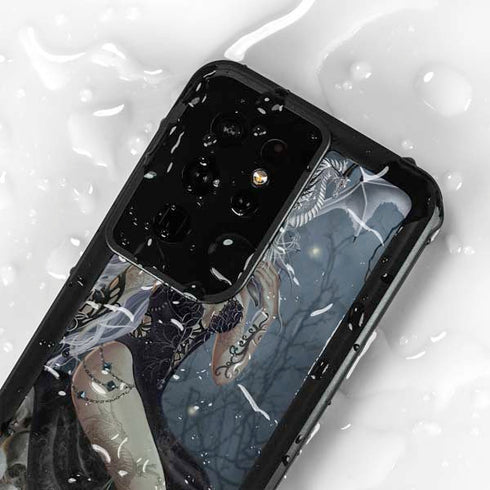 Gothic Queen with Silver Dragon by Nene Thomas Galaxy S24 Ultra Waterproof Case