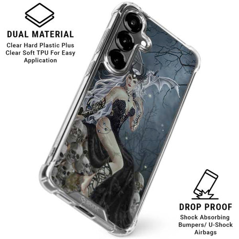 Gothic Queen with Silver Dragon by Nene Thomas Galaxy S26 Clear Case