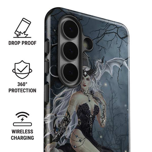 Gothic Queen with Silver Dragon by Nene Thomas Galaxy S26 Impact Case
