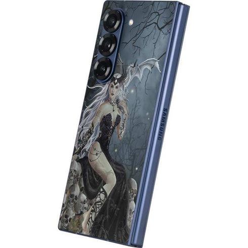 Gothic Queen with Silver Dragon by Nene Thomas Galaxy Z Fold6 Skin