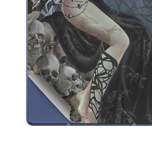 Gothic Queen with Silver Dragon by Nene Thomas Galaxy Z Fold6 Skin
