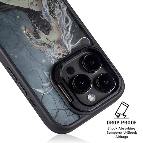 Gothic Queen with Silver Dragon by Nene Thomas iPhone 14 Pro Kickstand Case