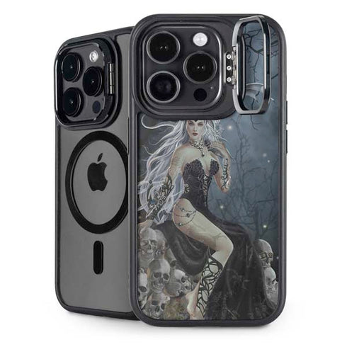 Gothic Queen with Silver Dragon by Nene Thomas iPhone 14 Pro Max Kickstand Case