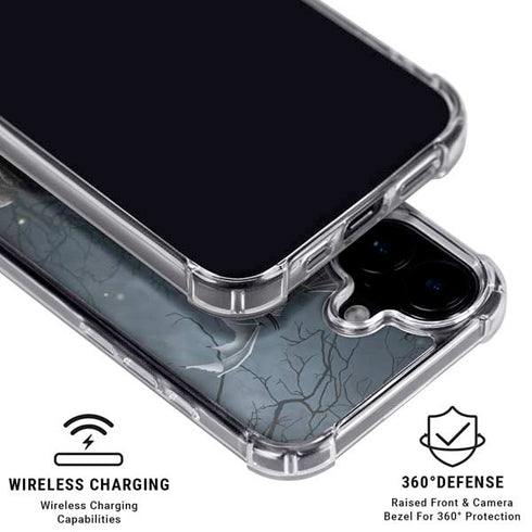 Gothic Queen with Silver Dragon by Nene Thomas iPhone 16 Clear Case