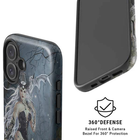 Gothic Queen with Silver Dragon by Nene Thomas iPhone 16 Magsafe Impact Case