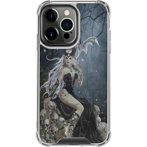 Gothic Queen with Silver Dragon by Nene Thomas iPhone 16 Pro Clear Case