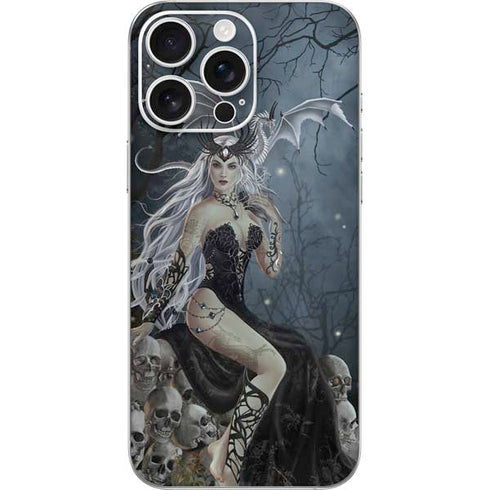 Gothic Queen with Silver Dragon by Nene Thomas iPhone 16 Pro Max Skin