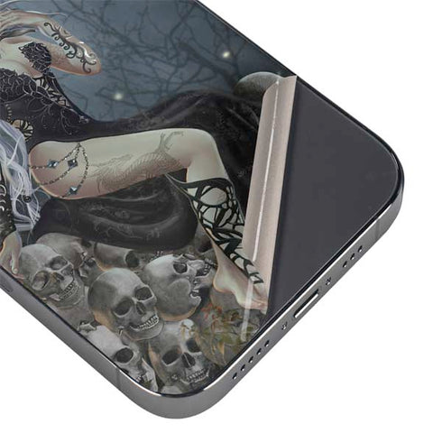 Gothic Queen with Silver Dragon by Nene Thomas iPhone 16 Pro Skin