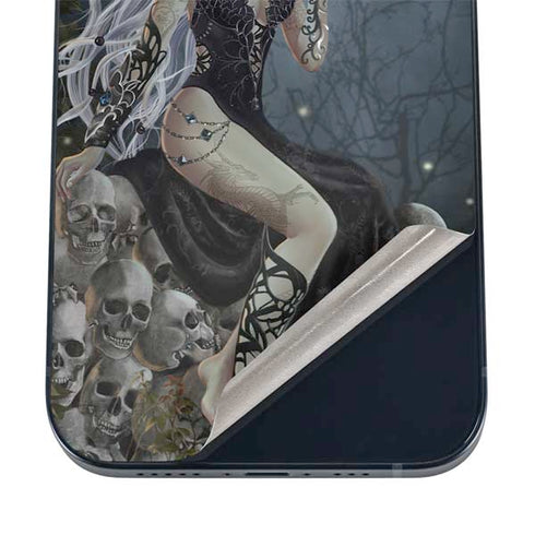 Gothic Queen with Silver Dragon by Nene Thomas iPhone 16 Skin