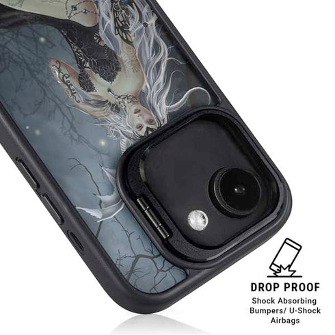 Gothic Queen with Silver Dragon by Nene Thomas iPhone 16e Kickstand Case