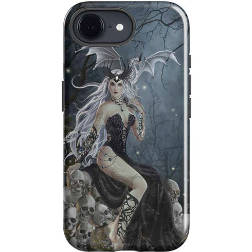Gothic Queen with Silver Dragon by Nene Thomas iPhone 16e Impact Case