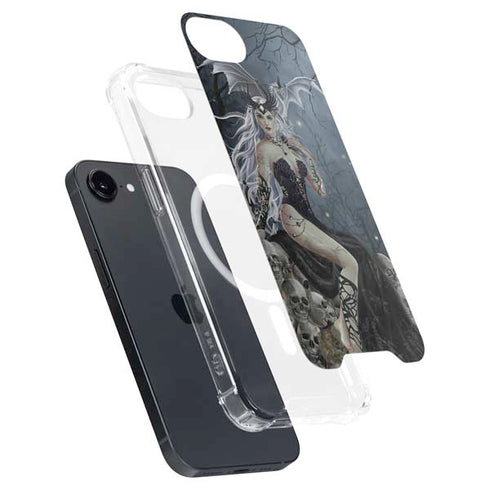 Gothic Queen with Silver Dragon by Nene Thomas iPhone 16e MagSafe Case