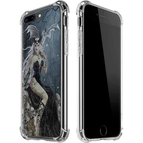 Gothic Queen with Silver Dragon by Nene Thomas iPhone Cases