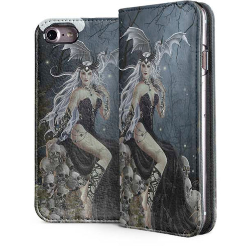 Gothic Queen with Silver Dragon by Nene Thomas iPhone 7 Folio Case