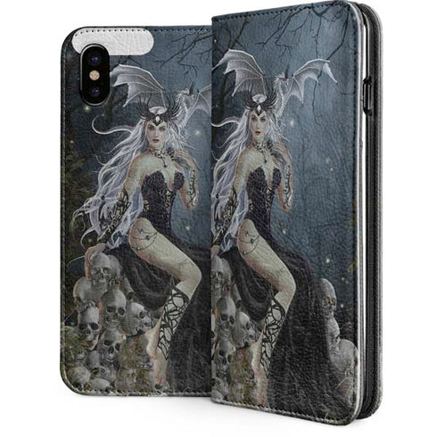 Gothic Queen with Silver Dragon by Nene Thomas iPhone 8 Folio Case