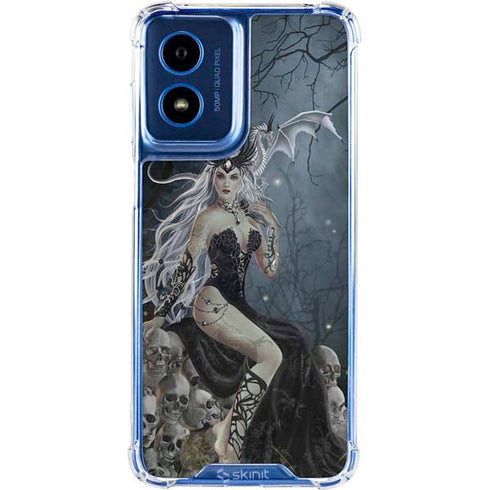 Gothic Queen with Silver Dragon by Nene Thomas Moto G 5G (2024) Clear Case
