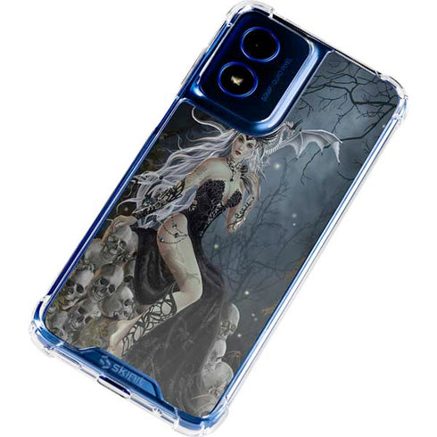 Gothic Queen with Silver Dragon by Nene Thomas Moto G 5G (2024) Clear Case