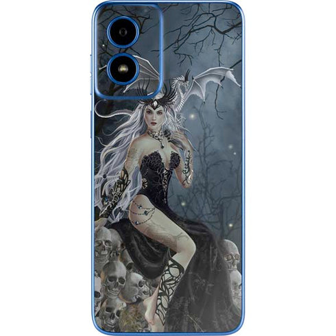 Gothic Queen with Silver Dragon by Nene Thomas Moto G Play 4G (2024) Skin