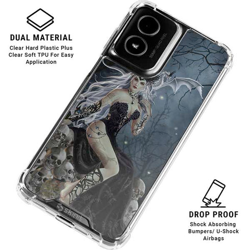 Gothic Queen with Silver Dragon by Nene Thomas Moto G Power 5G (2024) Clear Case