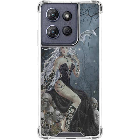 Gothic Queen with Silver Dragon by Nene Thomas Moto G Power 5G (2025) Clear Case