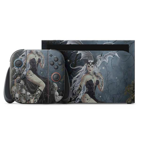 Gothic Queen with Silver Dragon by Nene Thomas Nintendo Switch 2 (2025) with Joy-Con Skin