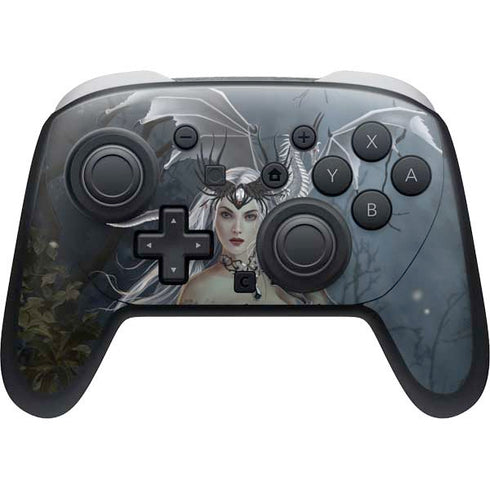 Gothic Queen with Silver Dragon by Nene Thomas Nintendo Switch 2 (2025) Pro Controller Skin
