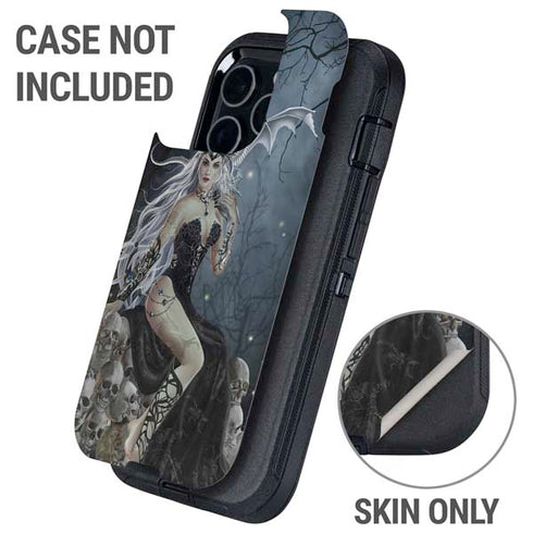 Gothic Queen with Silver Dragon by Nene Thomas Otterbox Defender iPhone Skin
