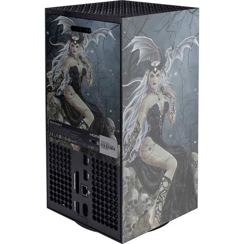 Gothic Queen with Silver Dragon by Nene Thomas XBox Series X Digital Edition Console Skin