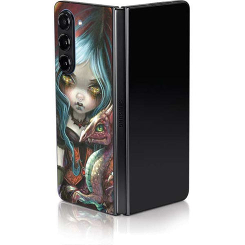 Gothic Vampire Fairy with Dragon & Skulls by Jasmine Becket-Griffith Galaxy Z Fold5 5G Skin