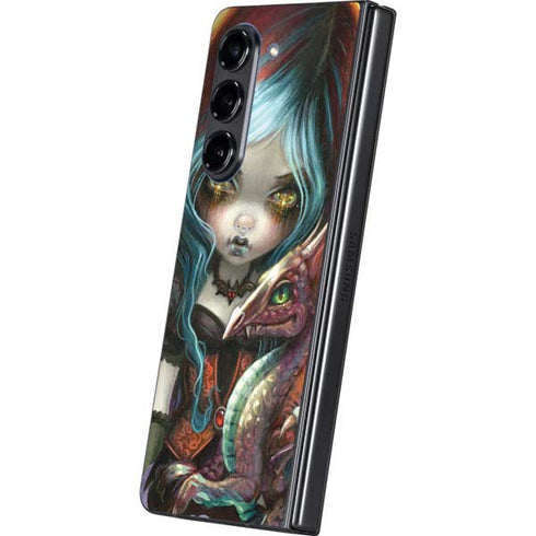 Gothic Vampire Fairy with Dragon & Skulls by Jasmine Becket-Griffith Galaxy Z Fold5 5G Skin