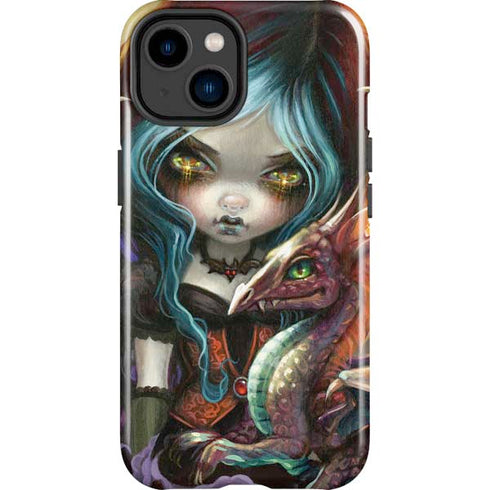 Gothic Vampire Fairy with Dragon & Skulls by Jasmine Becket-Griffith iPhone 15 Impact Case