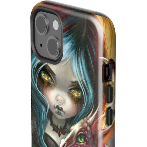 Gothic Vampire Fairy with Dragon & Skulls by Jasmine Becket-Griffith iPhone 15 Impact Case
