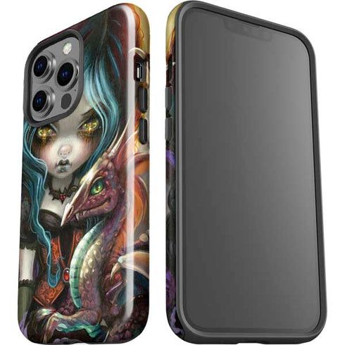 Gothic Vampire Fairy with Dragon & Skulls by Jasmine Becket-Griffith iPhone 15 Pro Impact Case