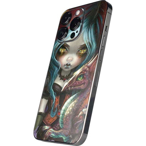 Gothic Vampire Fairy with Dragon & Skulls by Jasmine Becket-Griffith iPhone 15 Pro Max Skin