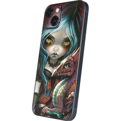 Gothic Vampire Fairy with Dragon & Skulls by Jasmine Becket-Griffith iPhone 15 Skin