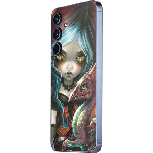 Gothic Vampire Fairy with Dragon & Skulls by Jasmine Becket-Griffith Galaxy A35 5G Skin